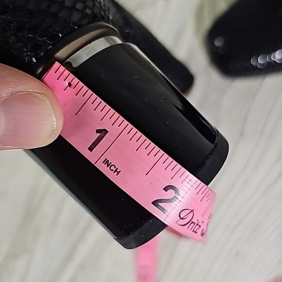 Franco Sarto Marquee Ankle Boot Snake Embossed Black Zip Up Womens Size 5.5 NEW - Picture 14 of 16